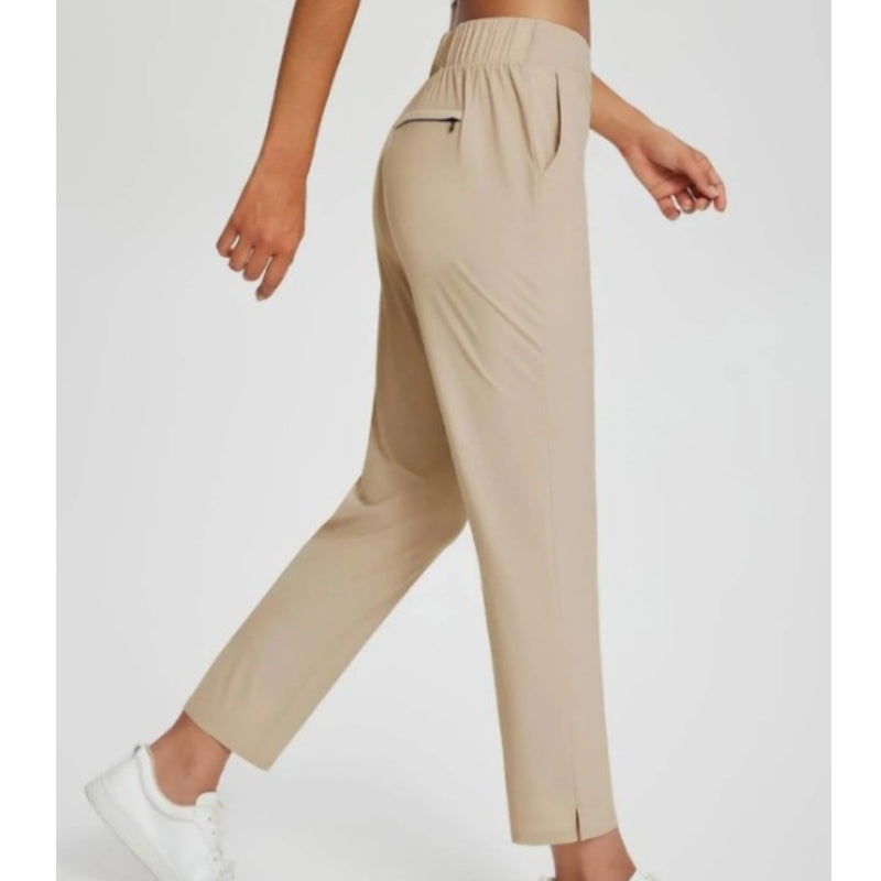 ⏰Limited Time Sale-49% OFF🔥Hochtaillierte elastische Damenhose mit Reißverschlusstaschen