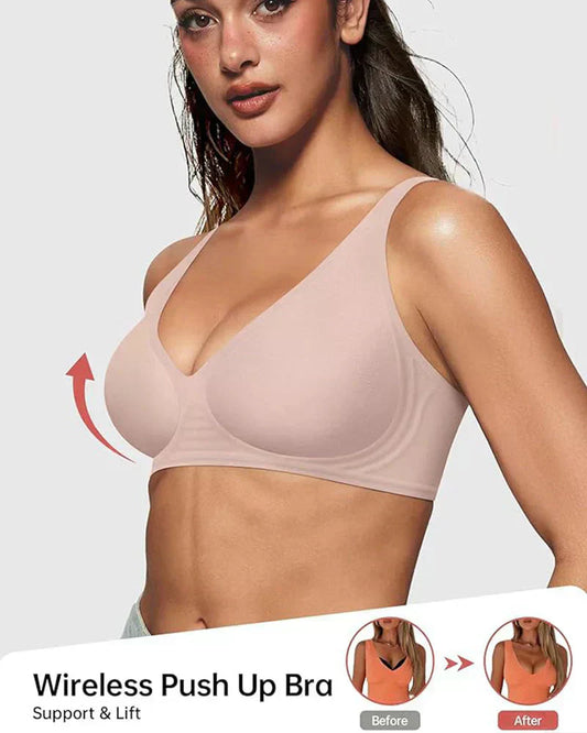 Gluschwein - ⏳Begrenzte Zeit 50% Rabatt💥Nahtloser Push-up-BH mit tiefem V-Ausschnitt und ohne Bügel