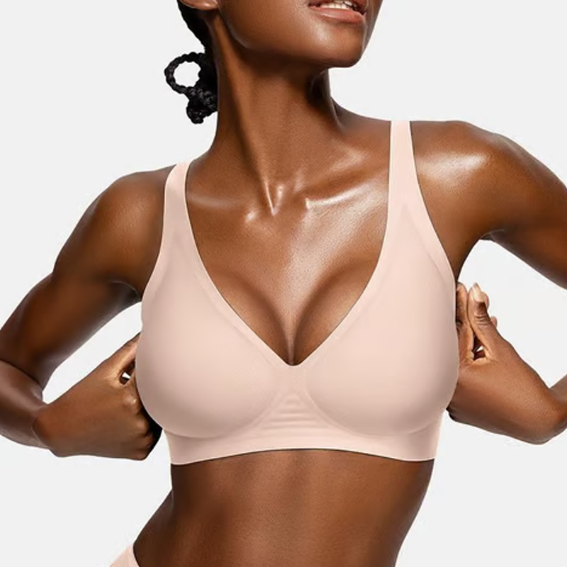 Gluschwein - ⏳Begrenzte Zeit 50% Rabatt💥Nahtloser Push-up-BH mit tiefem V-Ausschnitt und ohne Bügel
