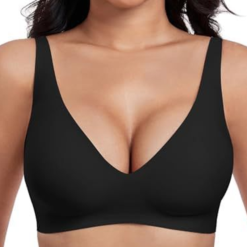 Gluschwein - ⏳Begrenzte Zeit 50% Rabatt💥Nahtloser Push-up-BH mit tiefem V-Ausschnitt und ohne Bügel