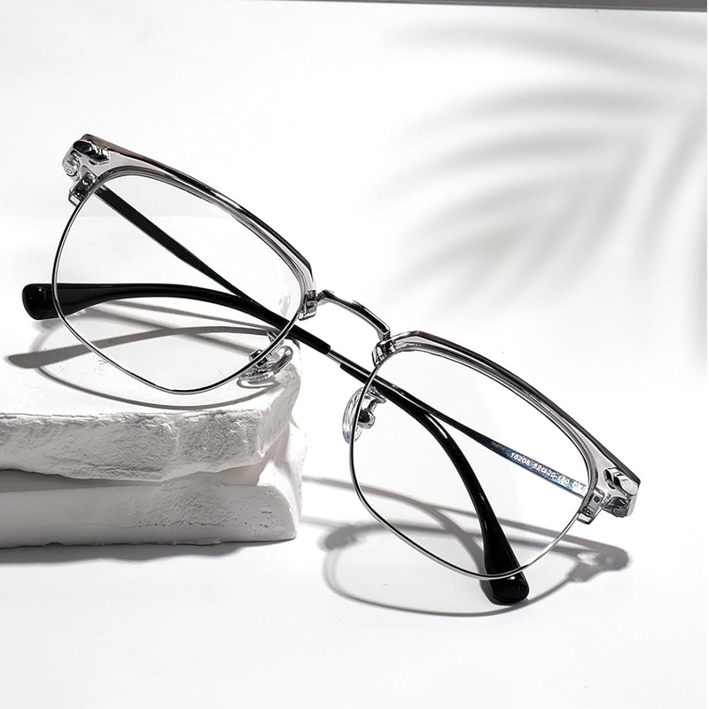 🔥Solange der Vorrat reicht 40 % Rabatt!🎉Modische halbrandlose Brille mit Blaulichtschutz