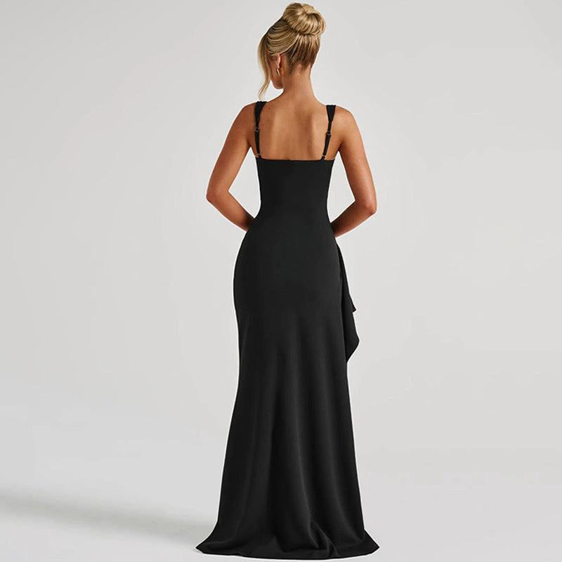 💎49% Rabatt 👗Ärmelloses Bodycon-Kleid mit Karree-Ausschnitt und hohem Seitenschlitz✨