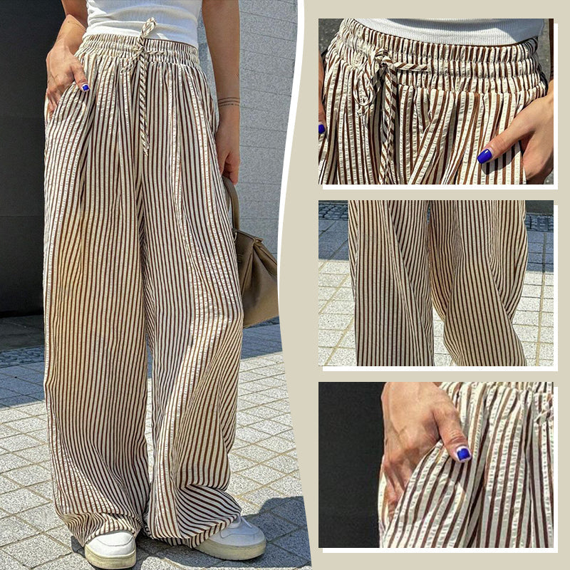 Gluschwein - Damen-Hose mit vertikalen Streifen – schlankernder Effekt & Komfort ✨👖【Begrenzte Angebot】