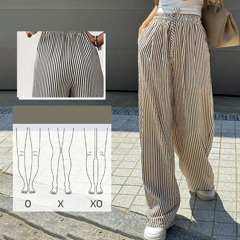 Gluschwein - Damen-Hose mit vertikalen Streifen – schlankernder Effekt & Komfort ✨👖【Begrenzte Angebot】