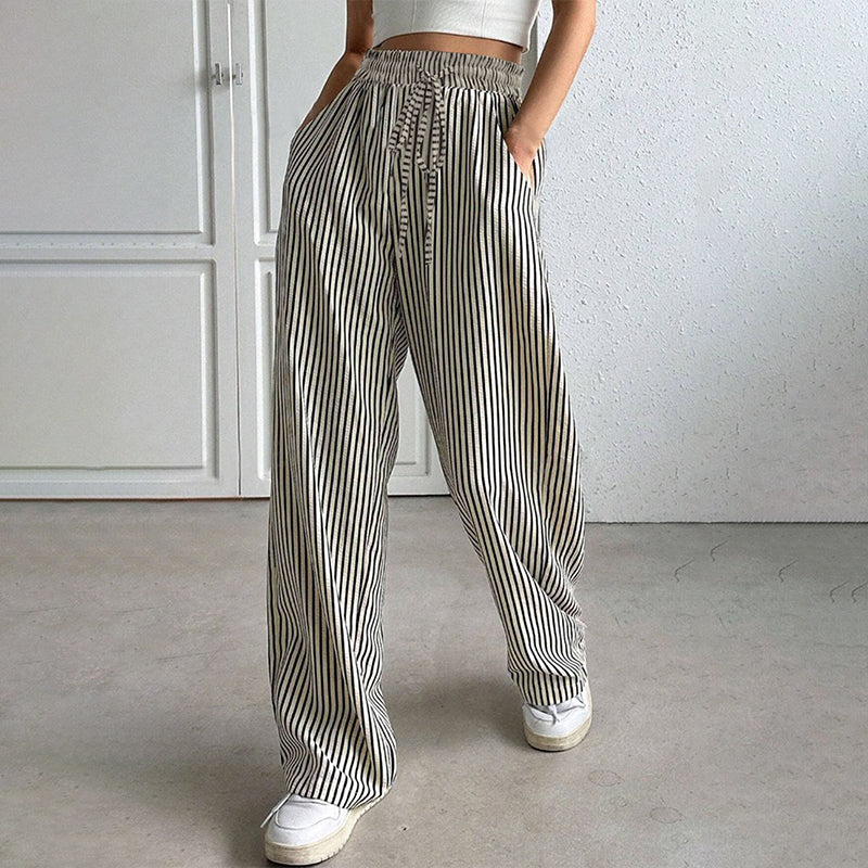 Gluschwein - Damen-Hose mit vertikalen Streifen – schlankernder Effekt & Komfort ✨👖【Begrenzte Angebot】