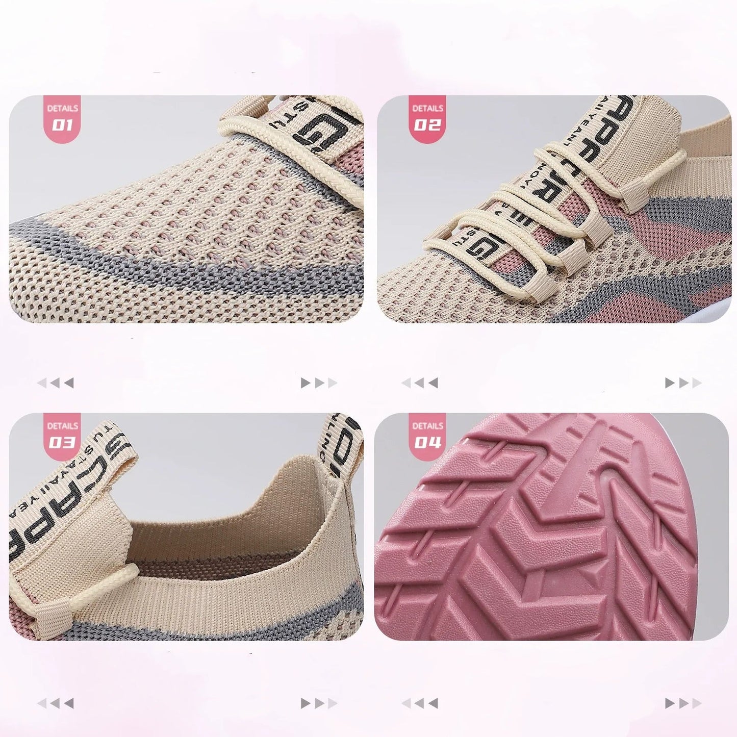 Gluschwein - 👟 Damen Laufschuhe mit Schnürung – Atmungsaktives Mesh – Gepolsterte Sohle – Rutschfest & Leicht – Für Sport & Freizeit