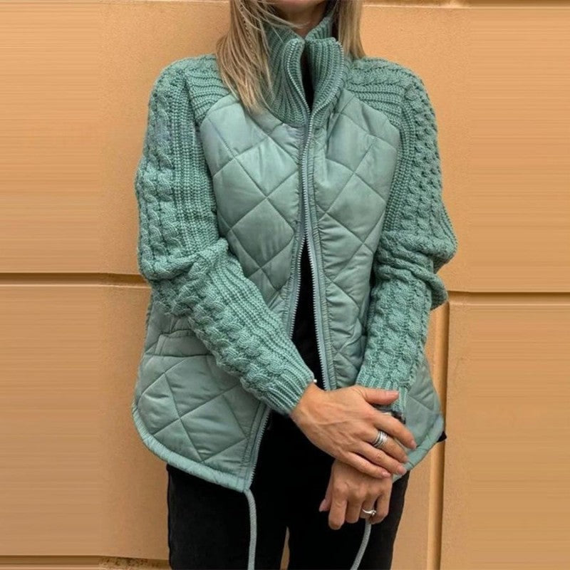 CozyCharm Damen Patchwork Steppjacke | 50% Rabatt