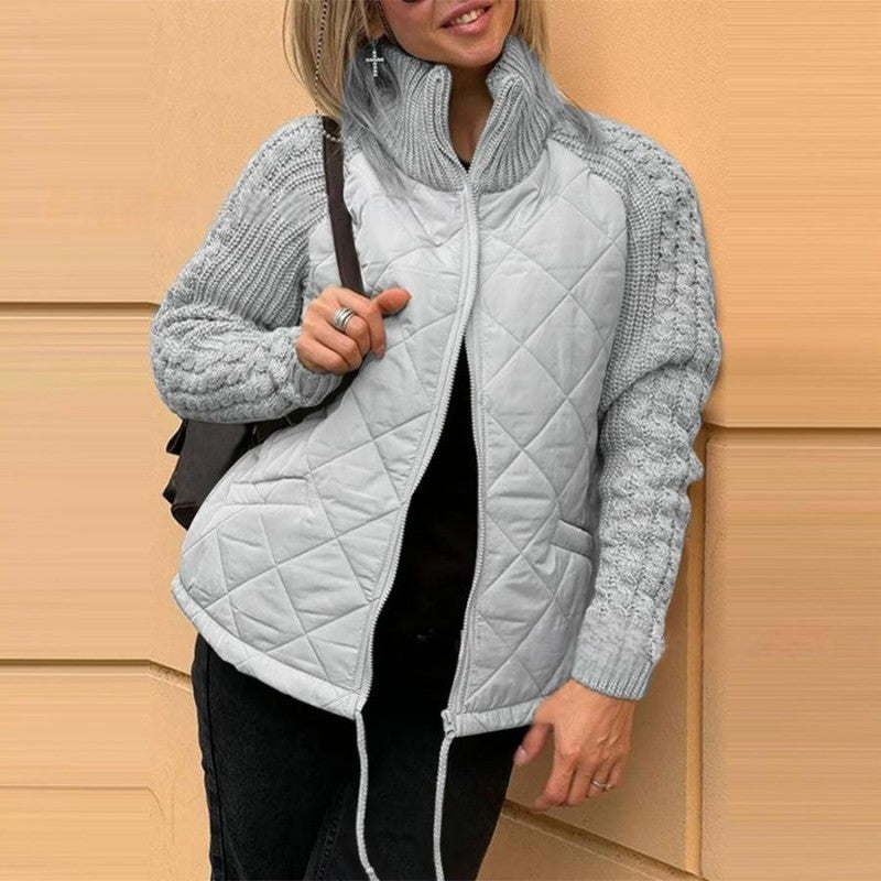 CozyCharm Damen Patchwork Steppjacke | 50% Rabatt