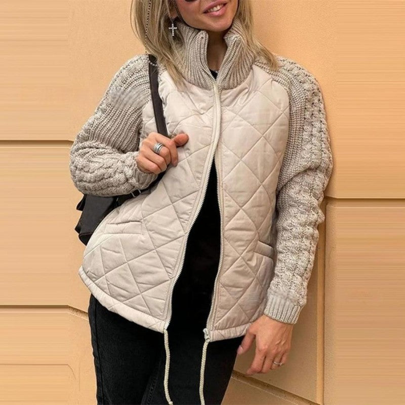 CozyCharm Damen Patchwork Steppjacke | 50% Rabatt