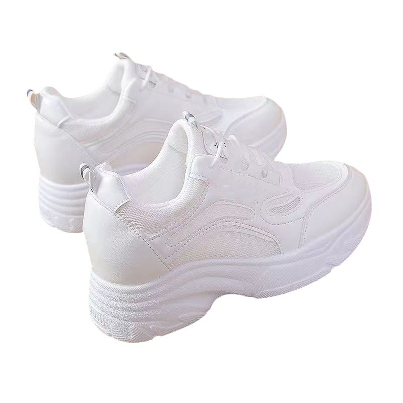 Atmungsaktive Damen-Freizeitschuhe mit dicker Sohle