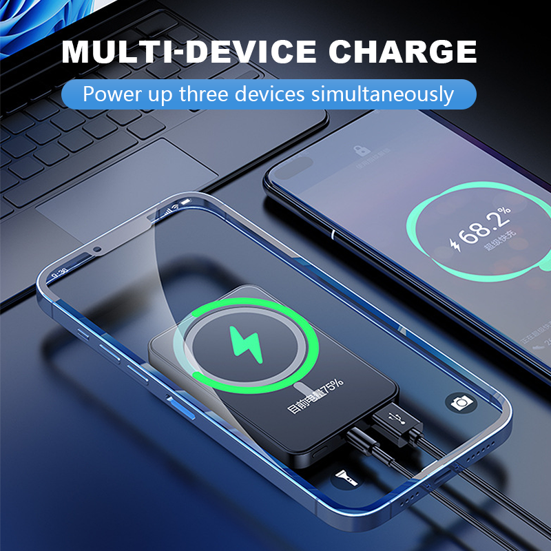 📢📢50 % Rabatt!!🥳💞 50K+ VERKAUFT! ⚡🔋 22,5 W 10.000 mAh Magnetisches Slim Powerbank