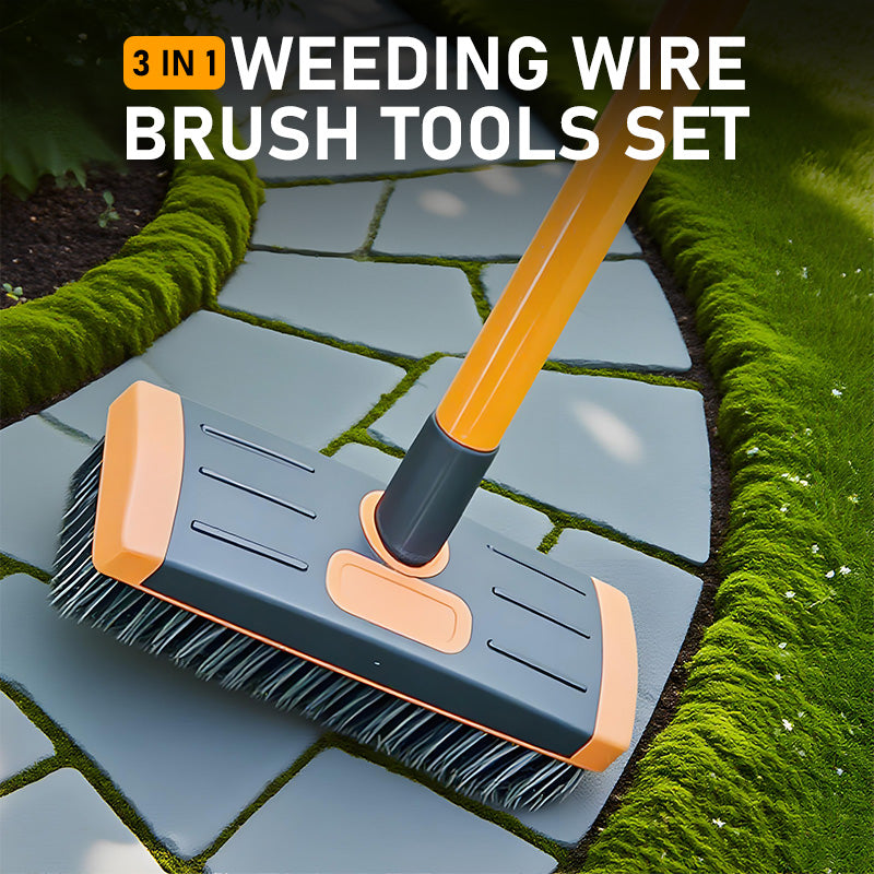 🌿🔥 50% RABATT ⏰ 3-in-1 Unkrautbürsten-Set 🧹 Robust, ergonomisch & perfekt für Fugen, Terrassen & Gehwege 🏡 Jetzt zugreifen!