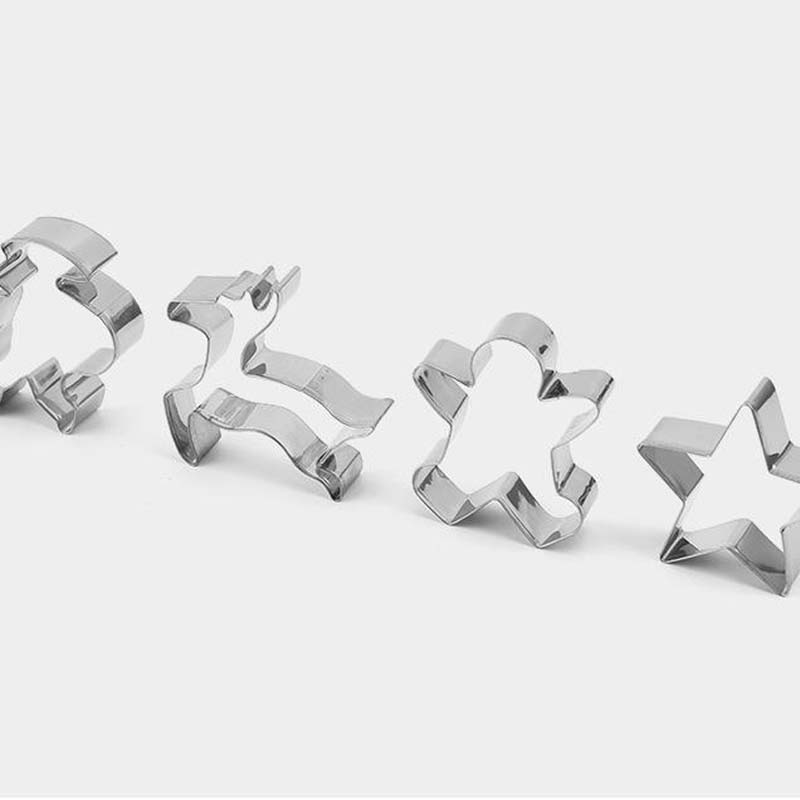 BakeJoy – 24-teiliges Edelstahl-Set Weihnachts-Ausstechformen