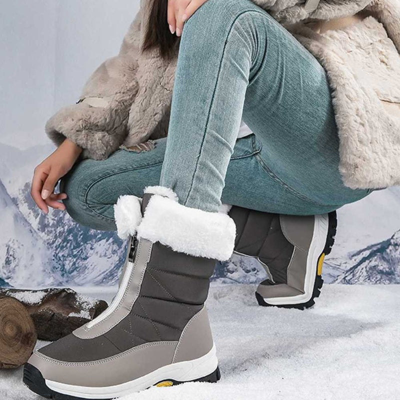 👢❄️ Neuheiten – Warme Schneestiefel mit Reißverschluss – rutschfest und bequem