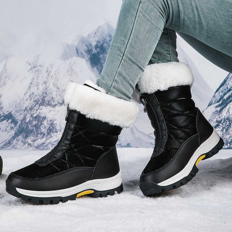 👢❄️ Neuheiten – Warme Schneestiefel mit Reißverschluss – rutschfest und bequem
