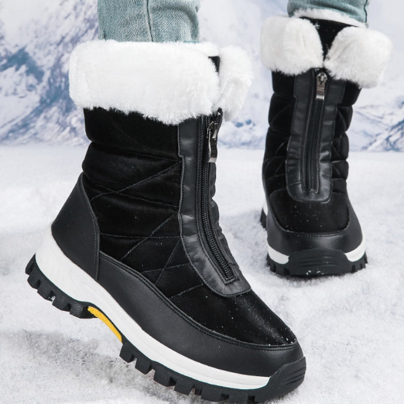 👢❄️ Neuheiten – Warme Schneestiefel mit Reißverschluss – rutschfest und bequem