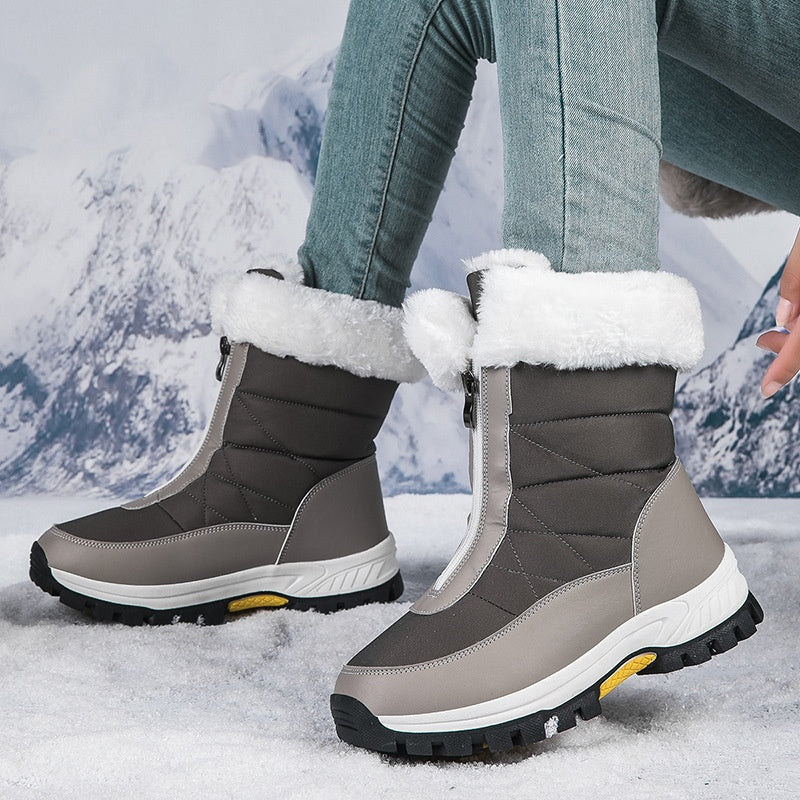👢❄️ Neuheiten – Warme Schneestiefel mit Reißverschluss – rutschfest und bequem