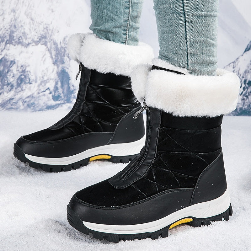 👢❄️ Neuheiten – Warme Schneestiefel mit Reißverschluss – rutschfest und bequem