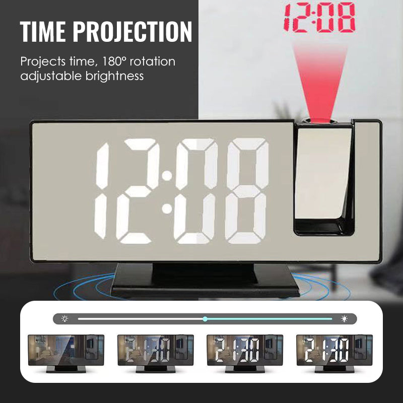 🔥Solange der Vorrat reicht 40 % Rabatt!🎉LED-Spiegelprojektions-Wecker