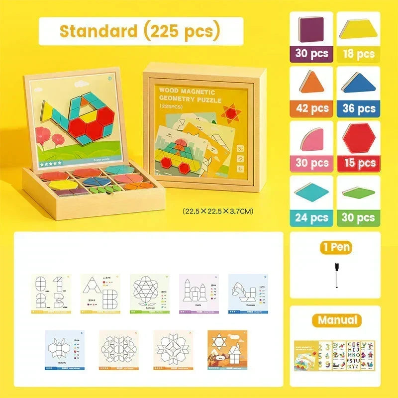 🧩 50% RABATT! 🎄 Magnetisches Holz-Puzzle – Spielerisch & lehrreich – Perfektes Weihnachtsgeschenk ✨
