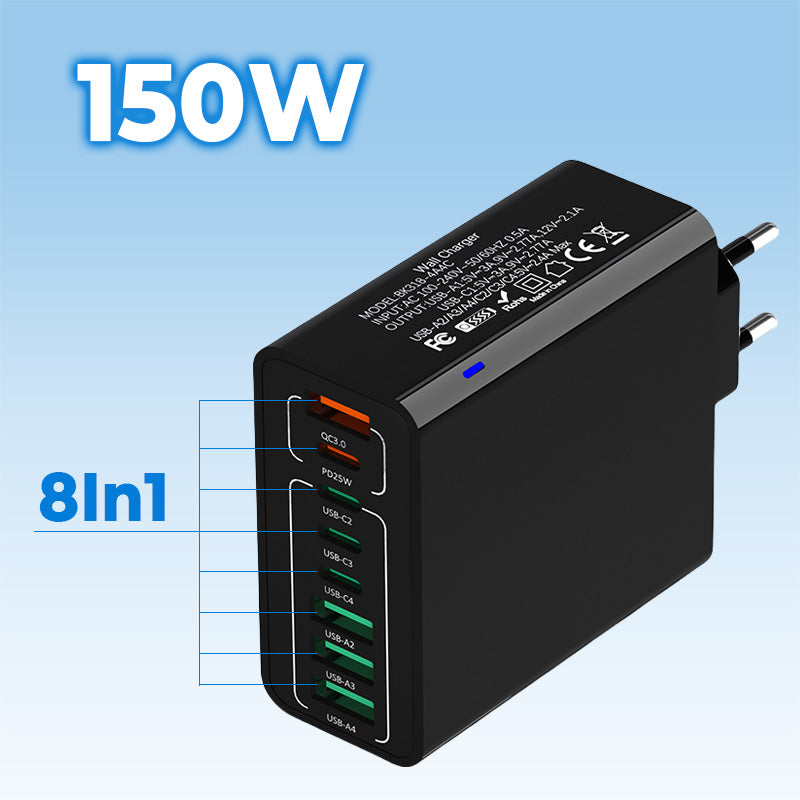 Gluschwein - 🔥Neuprodukt-Sonderangebot🔥150W Mehrfach-Schnellladegerät🔌Laden Sie Laptop, Handy & Co. gleichzeitig mit voller Geschwindigkeit. Kompakt, intelligent & zukunftssicher. Nie wieder Kabelsalat! 🔋