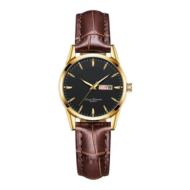 Gluschwein - ⌚ 53% RABATT! ✨ Klassische Armbanduhr – Tages- & Datumsanzeige, leuchtend, kratzfestes Glas & Kunstlederband ⏱️