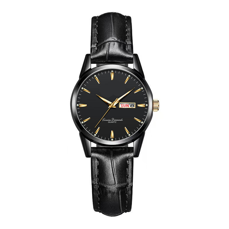 Gluschwein - ⌚ 53% RABATT! ✨ Klassische Armbanduhr – Tages- & Datumsanzeige, leuchtend, kratzfestes Glas & Kunstlederband ⏱️