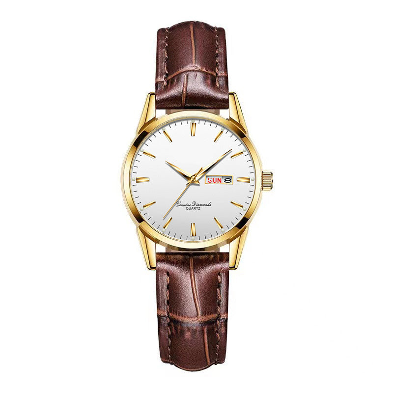 Gluschwein - ⌚ 53% RABATT! ✨ Klassische Armbanduhr – Tages- & Datumsanzeige, leuchtend, kratzfestes Glas & Kunstlederband ⏱️