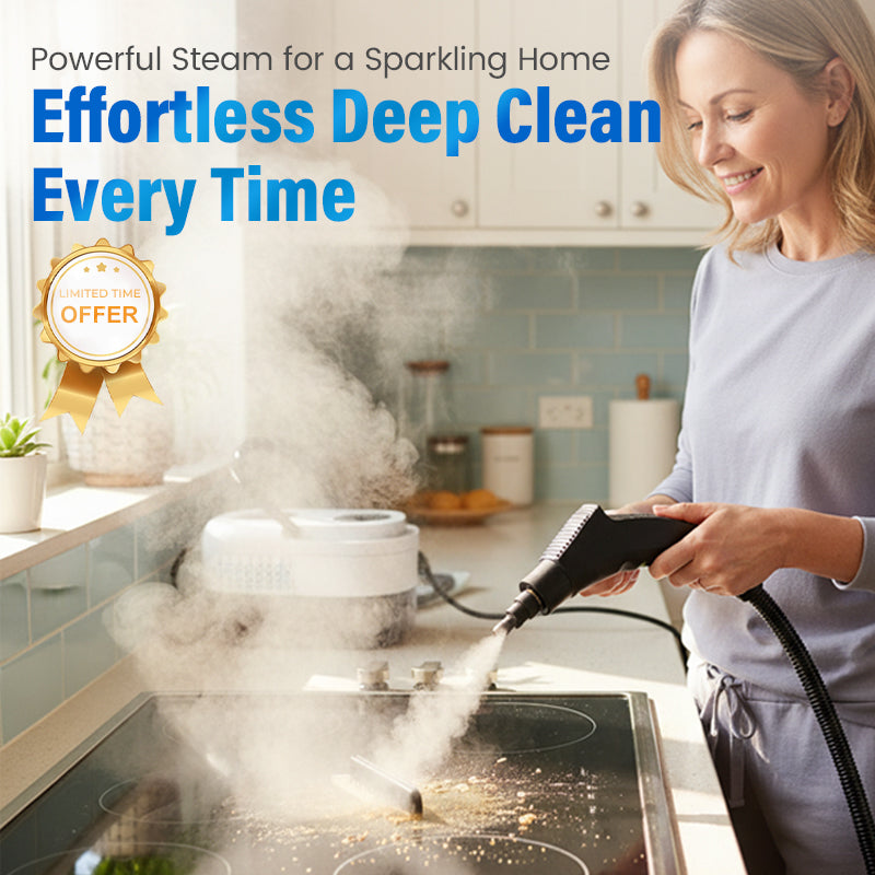 🥳 2026 HEISSER VERKAUF 🥳 💞 50K+ VERKAUFT! 📢⏰ 50% RABATT! Hochtemperatur-Dampfreiniger – 105°C Dampf, 15 s Aufheizzeit. 🌡️ Tötet 99,9 % der Keime ab – ohne Chemie. 🎚️ 6 Dampfstufen – großer Tank 1100 ml. ✨ Für viele Oberflächen – Reinigungswunder! 🔥
