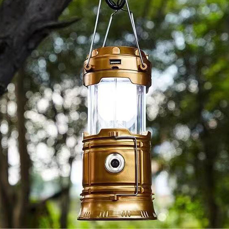 🏕️ 50% RABATT NU! 🔦 Solcellsdriven Infällbar Campinglampa – 2-i-1 Skrivbordslampa & Ficklampa – Perfekt för Äventyr ☀️