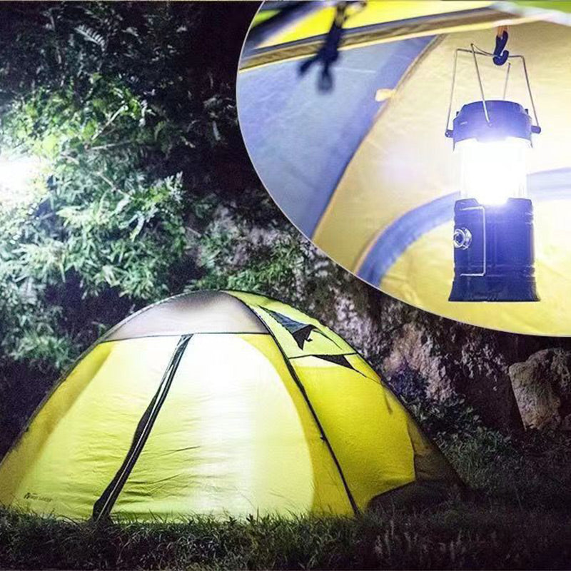 🏕️ 50% RABATT NU! 🔦 Solcellsdriven Infällbar Campinglampa – 2-i-1 Skrivbordslampa & Ficklampa – Perfekt för Äventyr ☀️