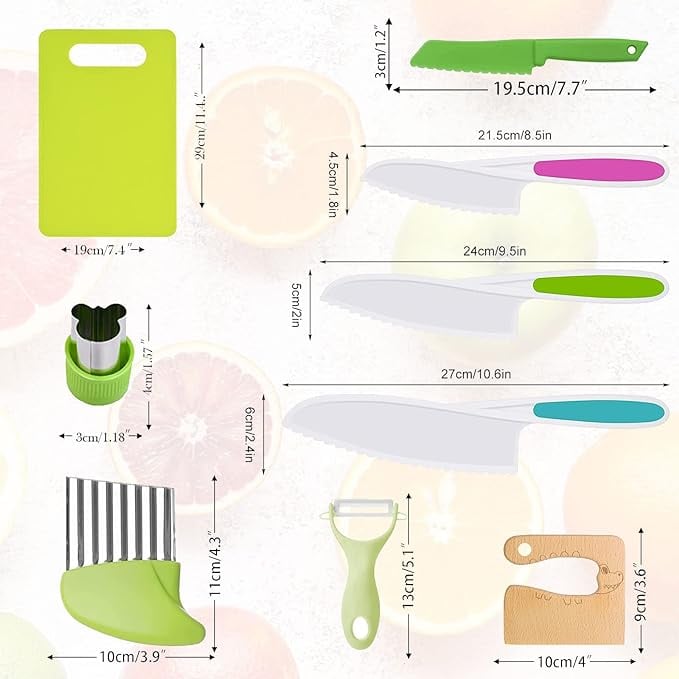 ✂️ 50 % RABATT! ✂️ Montessori-Küchenset für Kinder – Sichere Messer, Schneidebretter und Ausstechformen für kleine Köche 🍓🔪