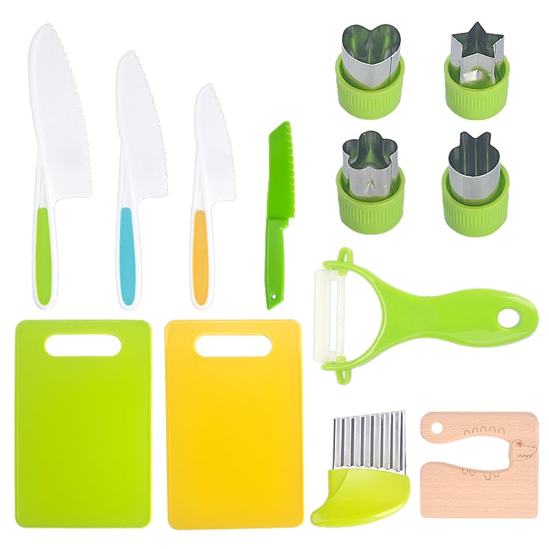 ✂️ 50 % RABATT! ✂️ Montessori-Küchenset für Kinder – Sichere Messer, Schneidebretter und Ausstechformen für kleine Köche 🍓🔪