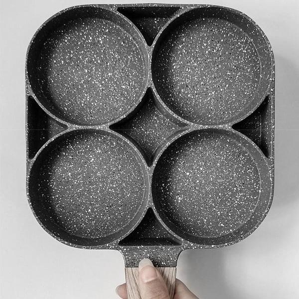 🍳🥚 Vier-Loch Eierpfanne – Perfektes Omelett & Frühstück in nur 5 Minuten!
