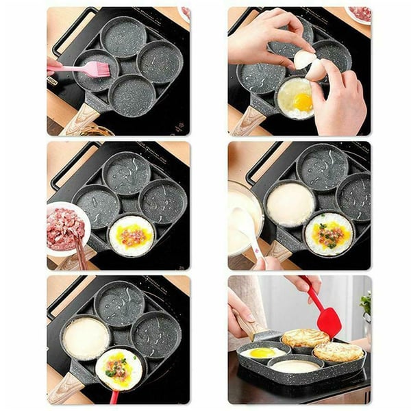🍳🥚 Vier-Loch Eierpfanne – Perfektes Omelett & Frühstück in nur 5 Minuten!