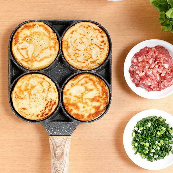 🍳🥚 Vier-Loch Eierpfanne – Perfektes Omelett & Frühstück in nur 5 Minuten!