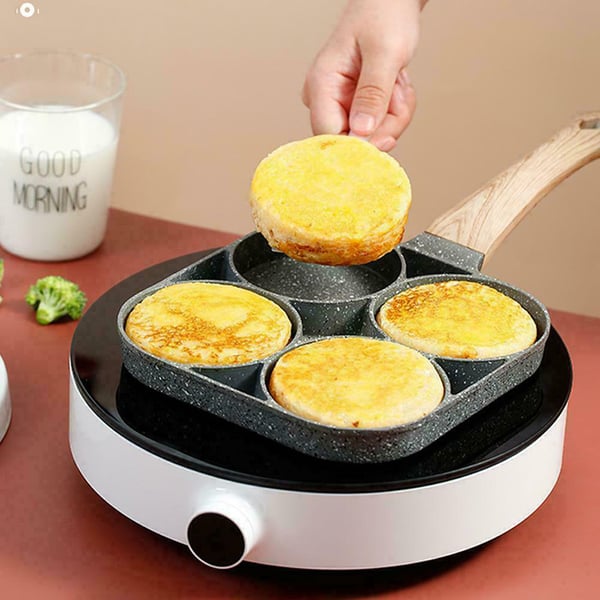 🍳🥚 Vier-Loch Eierpfanne – Perfektes Omelett & Frühstück in nur 5 Minuten!