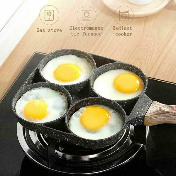 🍳🥚 Vier-Loch Eierpfanne – Perfektes Omelett & Frühstück in nur 5 Minuten!
