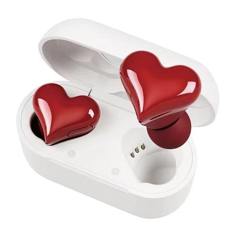 Herzförmige rote Bluetooth-Kopfhörer❤️ Das perfekte Geschenk zum Valentinstag