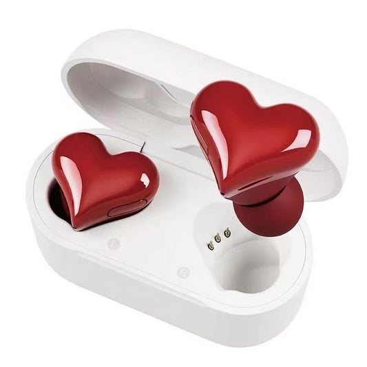 Gluschwein - Herzförmige rote Bluetooth-Kopfhörer❤️ Das perfekte Geschenk zum Valentinstag