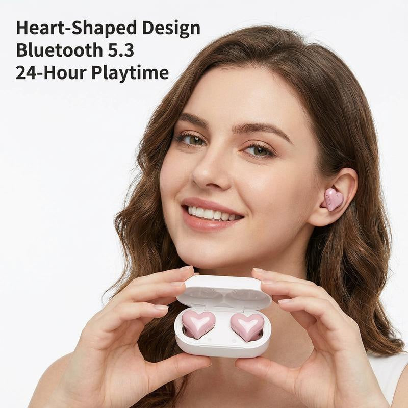 Herzförmige rote Bluetooth-Kopfhörer❤️ Das perfekte Geschenk zum Valentinstag