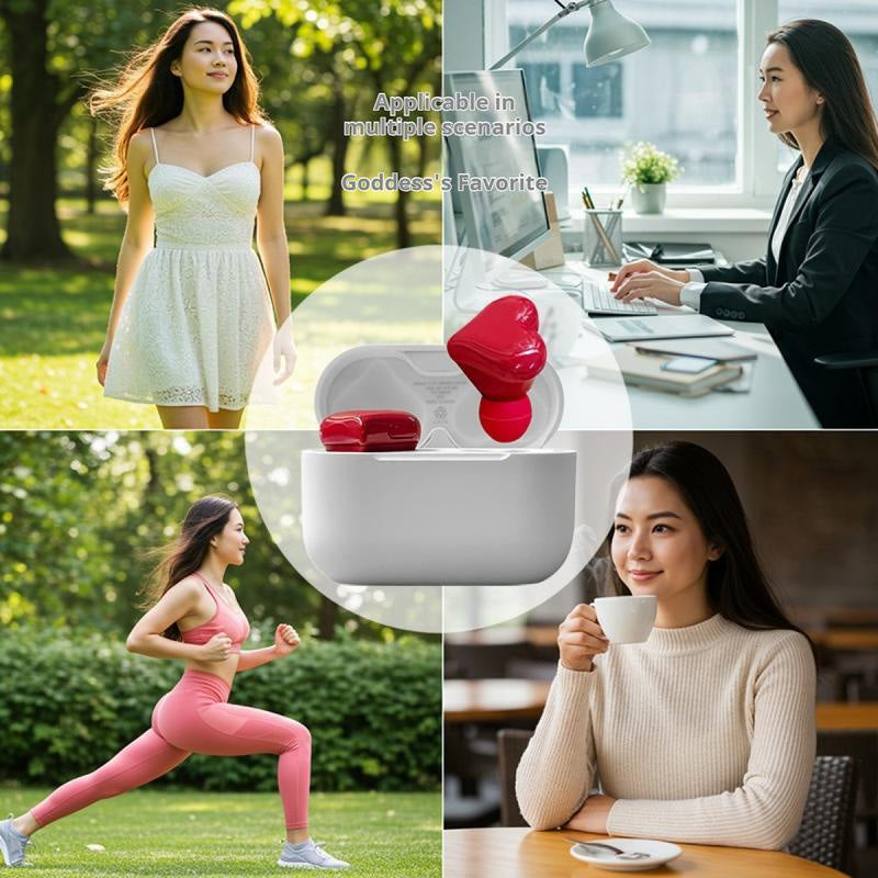 Herzförmige rote Bluetooth-Kopfhörer❤️ Das perfekte Geschenk zum Valentinstag