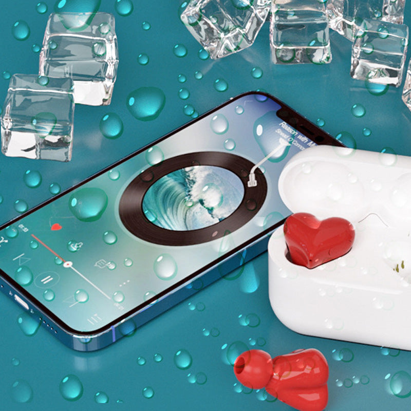 Herzförmige rote Bluetooth-Kopfhörer❤️ Das perfekte Geschenk zum Valentinstag