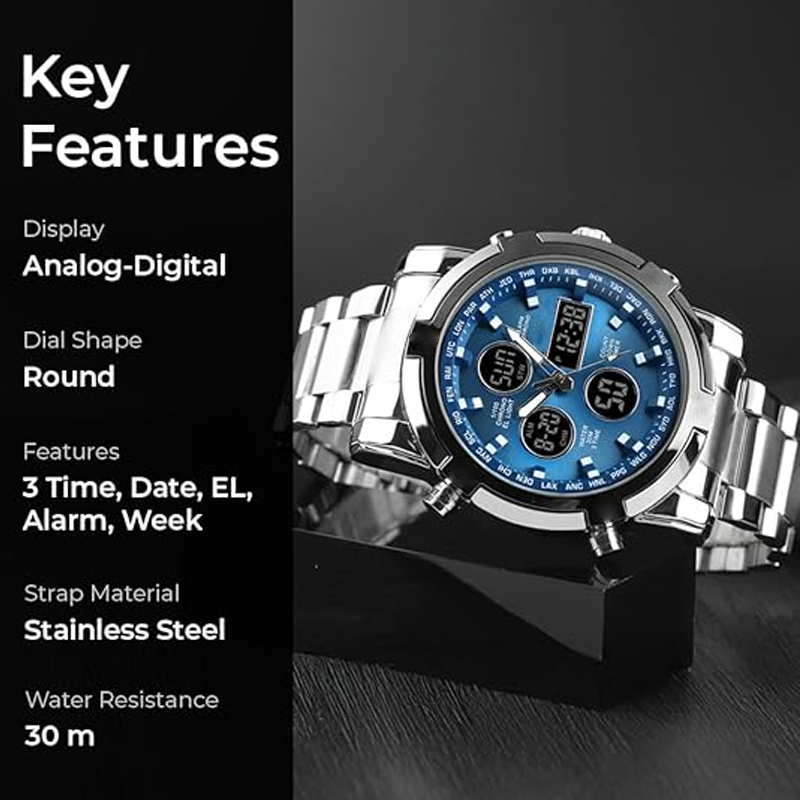 Gluschwein - ✨⌚Wasserdichte Militäruhr für Herren – Analog-Digital, Edelstahl & Stoßfest 🛡️
