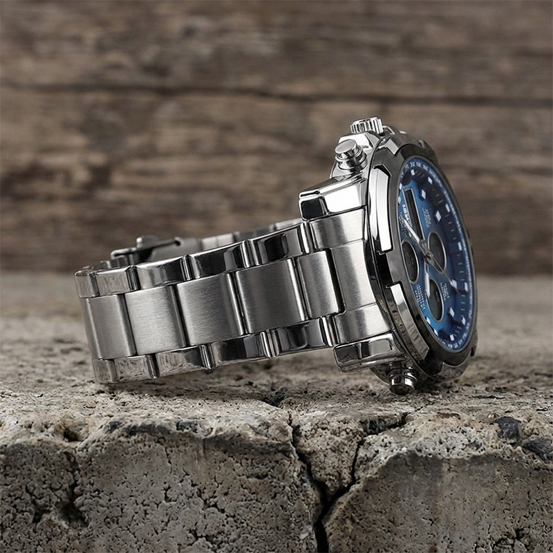 Gluschwein - ✨⌚Wasserdichte Militäruhr für Herren – Analog-Digital, Edelstahl & Stoßfest 🛡️
