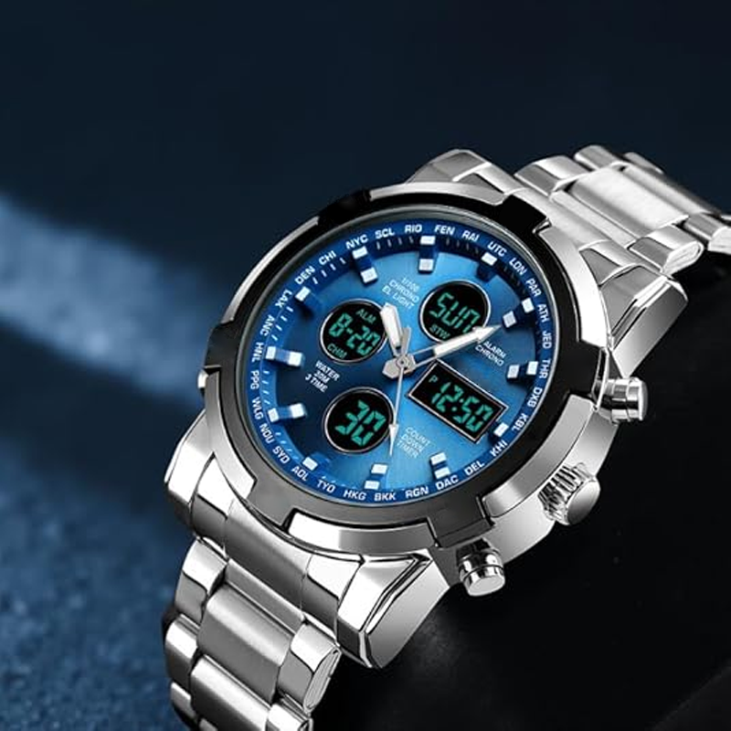 Gluschwein - ✨⌚Wasserdichte Militäruhr für Herren – Analog-Digital, Edelstahl & Stoßfest 🛡️