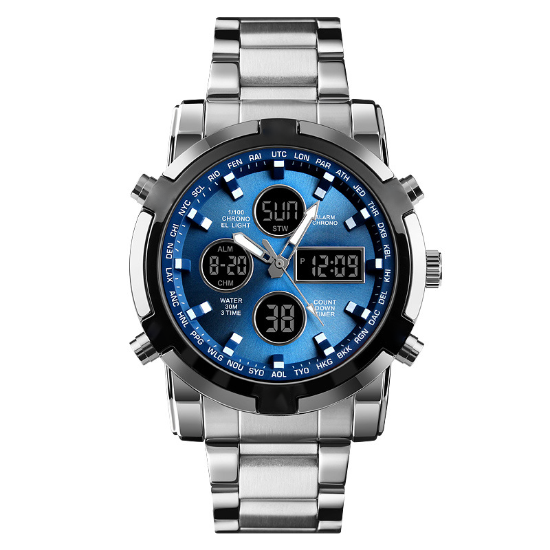 Gluschwein - ✨⌚Wasserdichte Militäruhr für Herren – Analog-Digital, Edelstahl & Stoßfest 🛡️
