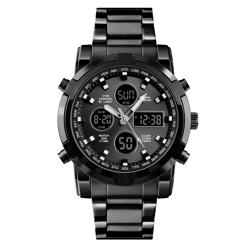 Gluschwein - ✨⌚Wasserdichte Militäruhr für Herren – Analog-Digital, Edelstahl & Stoßfest 🛡️