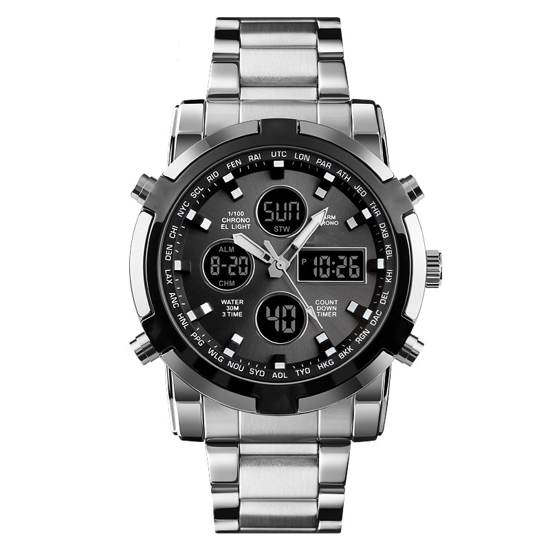 Gluschwein - ✨⌚Wasserdichte Militäruhr für Herren – Analog-Digital, Edelstahl & Stoßfest 🛡️