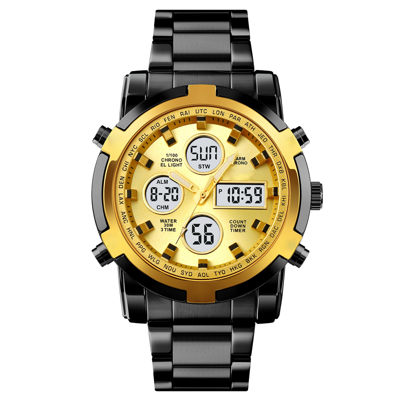 Gluschwein - ✨⌚Wasserdichte Militäruhr für Herren – Analog-Digital, Edelstahl & Stoßfest 🛡️